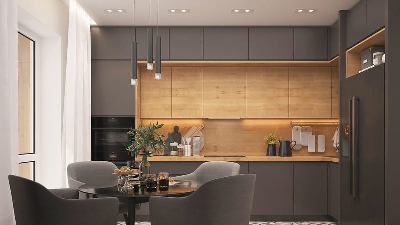 cuisine, grenier, le style, design d'intérieur, projet de conception, appartement, intérieur, décor, un meuble, 3d, conception, le designer d'intérieur, appartement, appartement, appartement, appartement, appartement