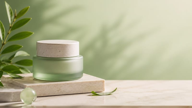 cosmétiques, nature, soins de la peau, santé, esthétique, beauté, crème, publicité, promotion, identité, ombre, entrée, naturel, luxe, biologique, élégant, plante, coloré, ombrage, terrasse, plan de travail