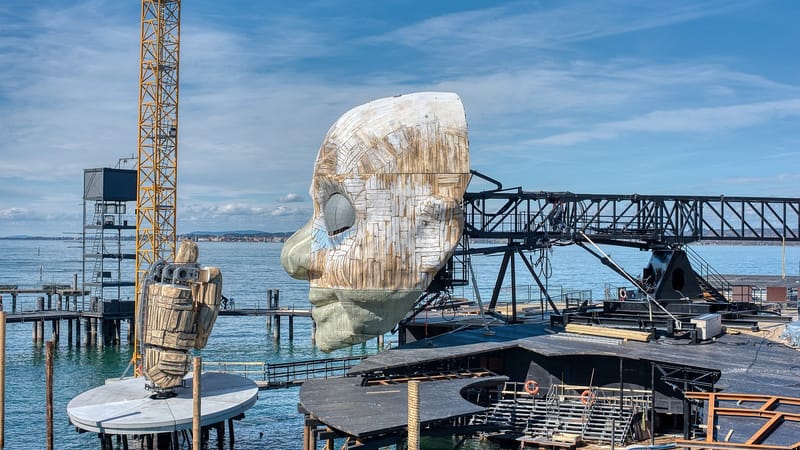 bregenz, scène flottante, festival, scénographie, construction de scène, lac de constance, rigoletto