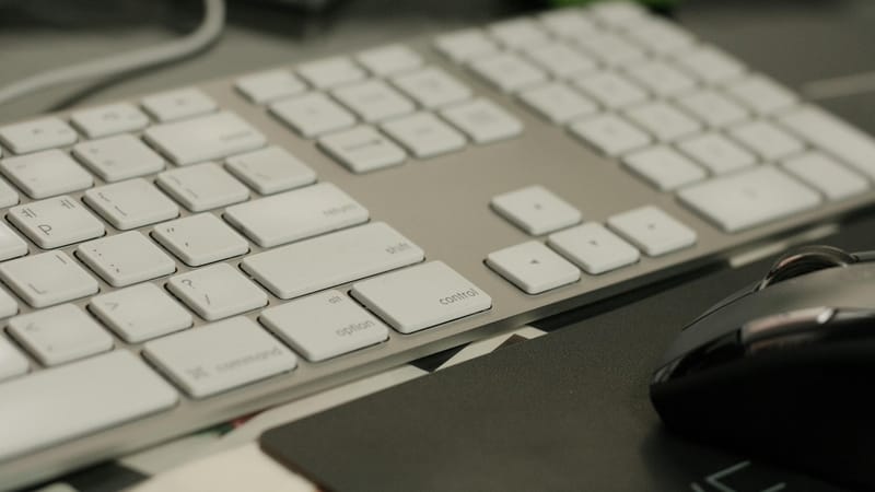 clavier, souris, ordinateur, l'informatique, la technologie, bureau, entreprise, travailler, pomme, mac, sans fil, équipement