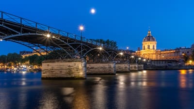 paris, rivière, pont des arts, lumières, pont, seine