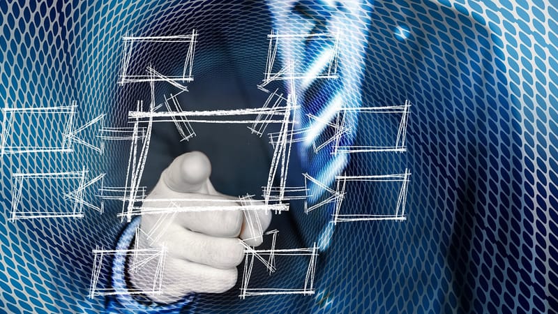 homme d'affaires, la planification de la production, pilotage, organisation structurelle, processus de travail, administration des affaires, organisation du travail, un flux d'information, logistique de l'information, gestion de l'information, informatique de gestion, logistique, un verre, vitre, organigramme, intelligent, en réseau, contrôler, vérifier, taxes, wifi, bouton, automatisation, choses, l'internet, interface, allumer, éteindre, industrie, énergie, puissance, numérique, numérisation, 