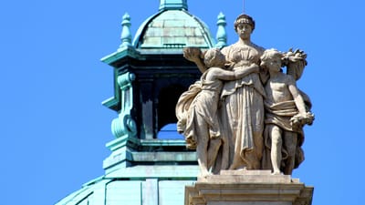 leipzig, saxe, allemagne, architecture, sculpture, vieille, statue, culture, pierre, figure, historique, tribunal administratif fédéral, assiette, maison, figure de pierre, tourisme