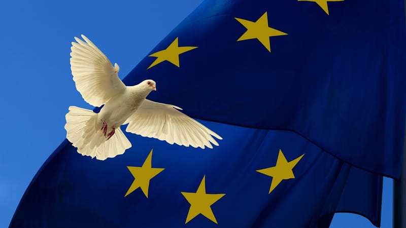 l'europe , drapeau, paix, colombe, colombe de paix, unité, européen, brexit, symbole, bannière, étoiles, cohésion, communauté, politique