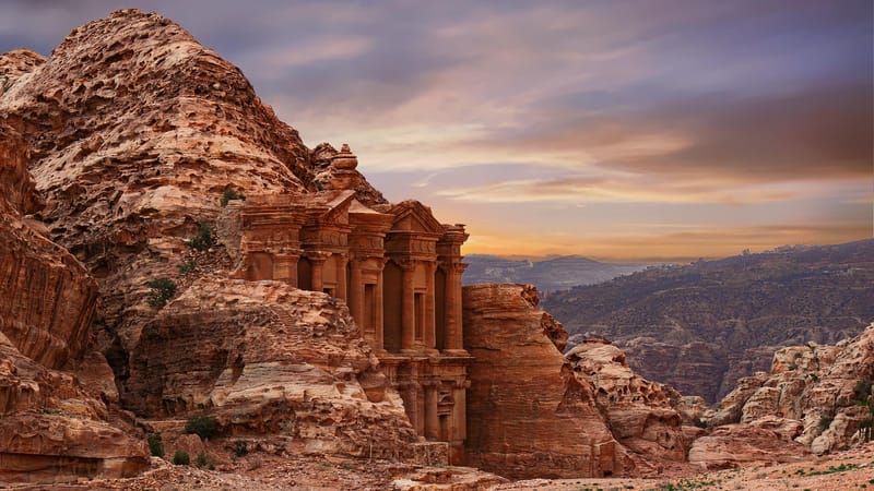 pétra, annonce deir, patrimoine mondial, pierre de sable, antique, historiquement, nature, archéologie, monument, culture, jour de la pub, l'histoire, des pierres, ciel, tourisme, voyager, vacances, middle east, jordan