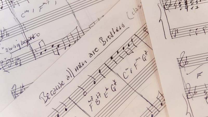 la musique, partition de musique, noteblatt, chanson, mélodie, la créativité, paix, humanité