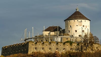 château, kufstein, tyrol, nature, autriche, architecture, tourisme, paysage urbain, bâtiments, forteresse, histoire, vue, montagnes, point de repère, historique, murs de briques, patrimoine culturel