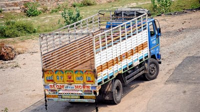un camion, chariot, transport, cargaison, livraison, distribution, camion brun