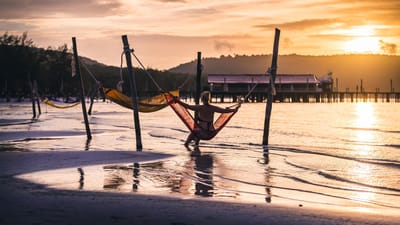 voyager, nature, touristique, cambodge, île, lac, plage, hamac, loisirs, vacance, vacances, l'eau, l'été, destinations, lumière du soleil, montana, tourisme, asie