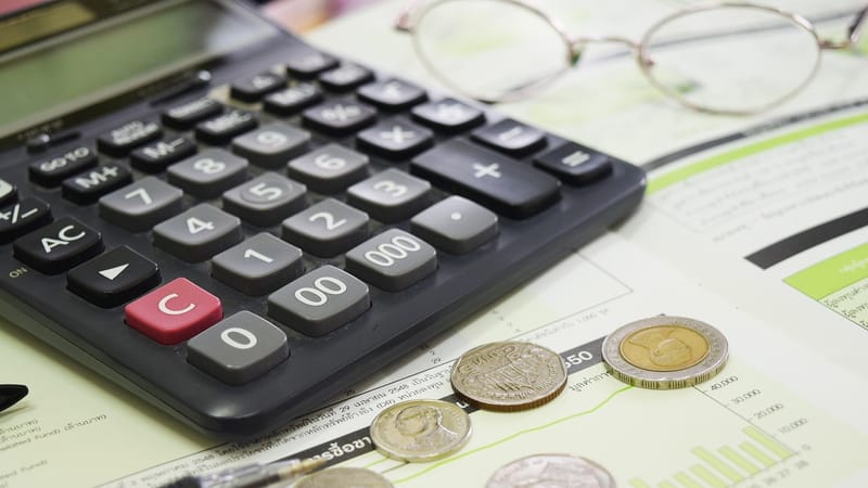 économique, pièce de monnaie, entreprise, argent, graphique, calculatrices