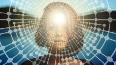 femme, visage, connexion, en réseau, réseau, circuit imprimé, numérique, web, la communication, pense, la technologie, une fonction, l'échange de données, l'informatique, intelligent, ingénierie électrique, cerveau, programmation, cerveau, cerveau, cerveau, cerveau, cerveau