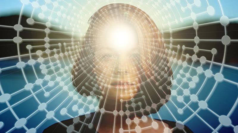 femme, visage, connexion, en réseau, réseau, circuit imprimé, numérique, web, la communication, pense, la technologie, une fonction, l'échange de données, l'informatique, intelligent, ingénierie électrique, cerveau, programmation, cerveau, cerveau, cerveau, cerveau, cerveau