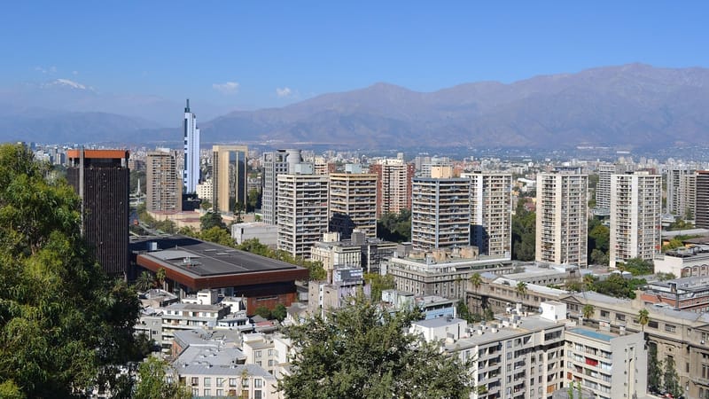 ville, immeubles, urbain, l'architecture, paysage urbain, gratte-ciel, construction, cerro santa lucia, centro cultural gam, santiago, bleu culture