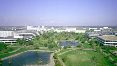 johnson space center, houston, texas, ciel, des nuages, paysage, gazon, des arbres, immeubles, structure, aéronautiques, science, nature, l'extérieur, l'été, le printemps