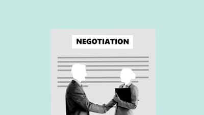 Silhouettes de professionnels du secteur se serrant la main, symbolisant la négociation et le partenariat.