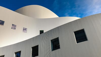 l'architecture, imeuble, façade, extérieur, bâtiment moderne, repère, bâtiment de théâtre, théâtre, düsseldorfer schauspielhaus, ville