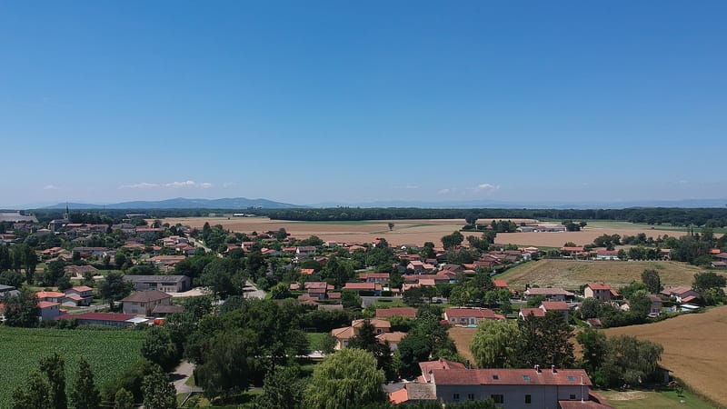 Montluel — Vue aérienne de Saint-André-de-Corcy en 2018