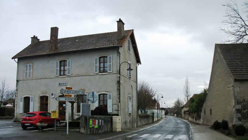 Gannat — Mairie et D 274 (Charmes, Allier) 2016-02-24