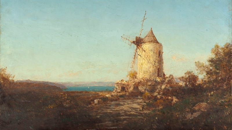 Saint-Mitre-les-Remparts — Félix Ziem - Moulin de Saint-Mitre, près de Martigues - PPP234 - Musée des Beaux-Arts de la ville de Paris