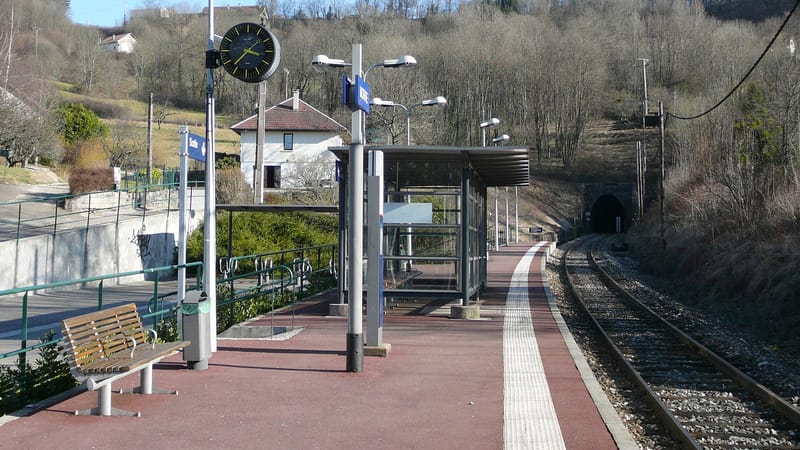 Morre — Vue de la halte de Morre direction Saône