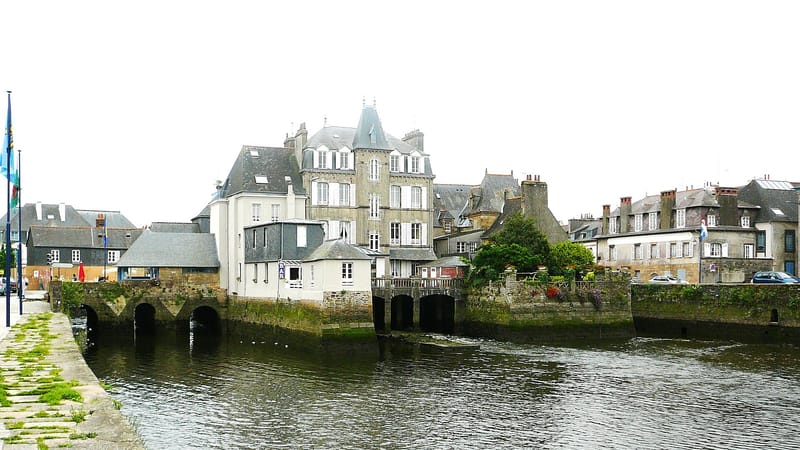Landerneau — 027.Landerneau.Le pont habité sur l'Elorn vu de l'aval
