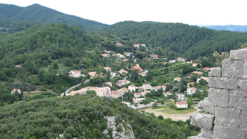 Saint-Christol-lez-Alès — Centre de Saint-Jean-du-Pin vu depuis les ruines du Castellas