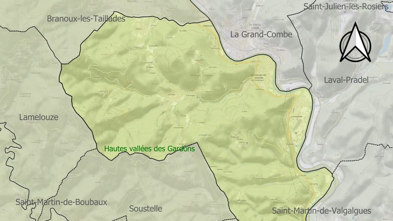 Les Salles-du-Gardon — 30307-Les Salles-du-Gardon-ZNIEFF2