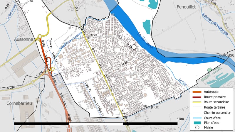 Beauzelle — 31056-Beauzelle-Routes-Hydro