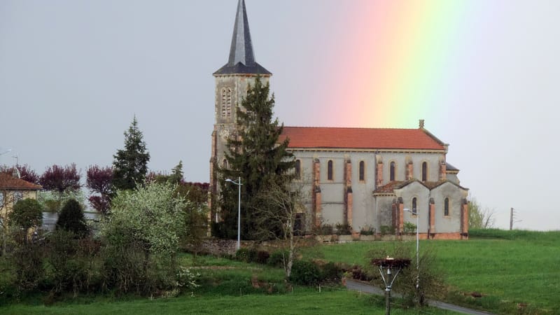Saint-Gaudens — Arc en ciel sur l'église