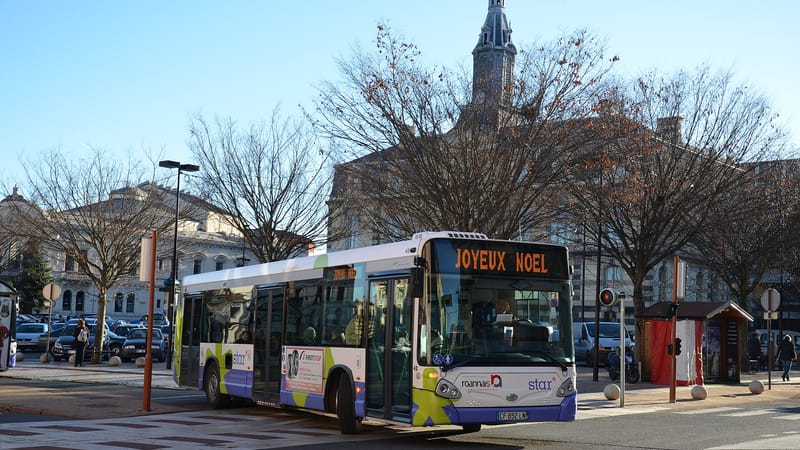Roanne — Heuliez GX 327 n°42 - Hôtel de Ville STAR
