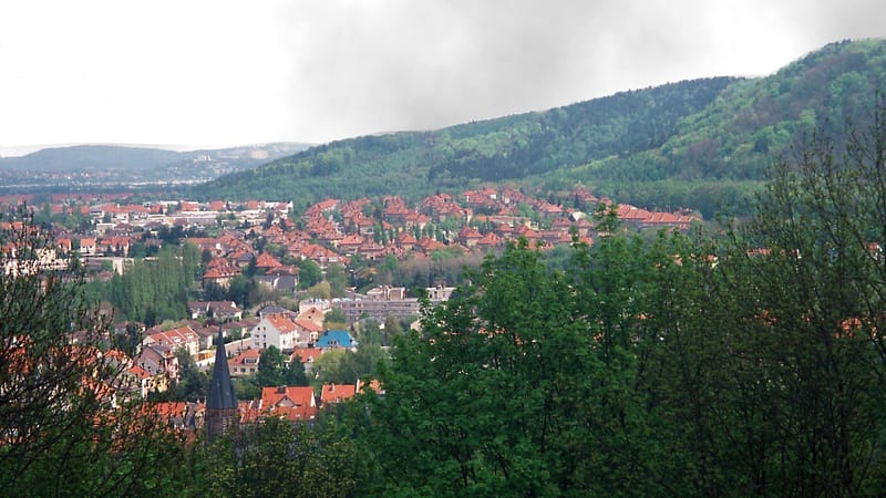 Forbach — Forbach, view from the castle mountain to the city