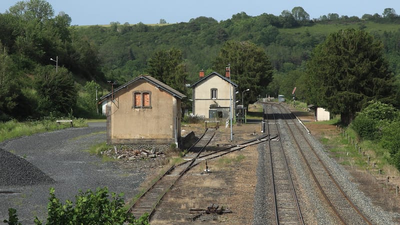 Gelles — Vue générale de la gare de La Miouze - Rochefort par Cramos