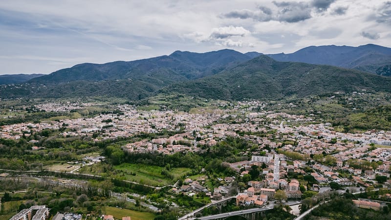 Céret — Vue aérienne de Céret en 2023