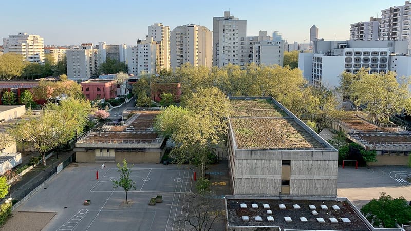Villeurbanne — A view of Le Tonkin district in Villeurbanne in spring