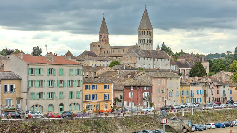 Tournus — Tournus - Vue depuis le pont Roger Gautheron