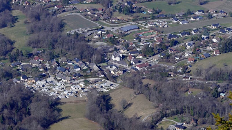 Aix-les-Bains — Vue de Pugny-Chatenod depuis le Revard en hiver (février 2021)