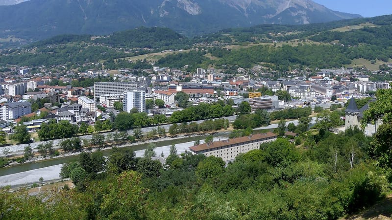 Albertville — Albertville depuis le belvédère de Conflans (été 2018)