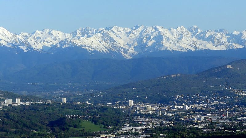 Chambéry — Panorama Chambéry et Belledonnes enneigées (2018)