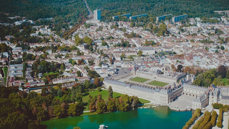 Fontainebleau — L'étang aux carpes vue du ciel