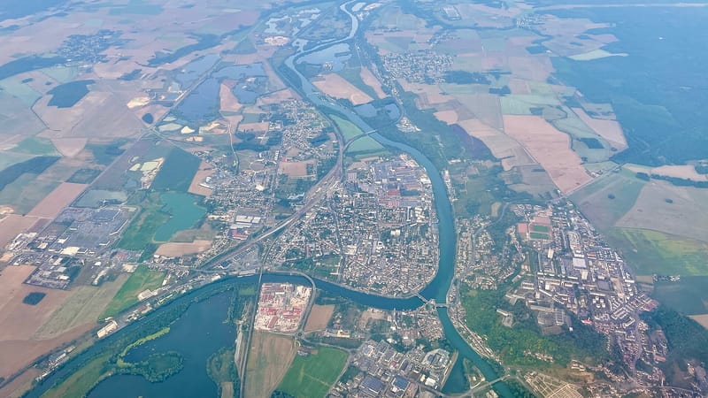 Montereau-Fault-Yonne — Montereau vue aérienne