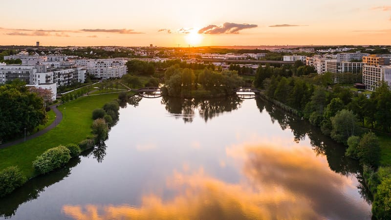 Torcy — Étang du Segrais at Sunset, Between Lognes and Torcy, 2019-05-28