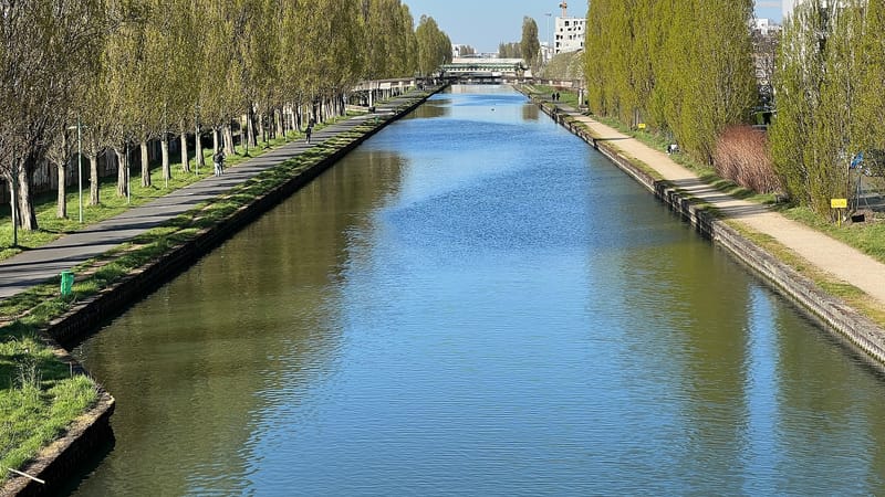 Bondy — Canal Ourcq vu depuis Pont Forêt - Bondy (FR93) - 2022-04-03 - 2