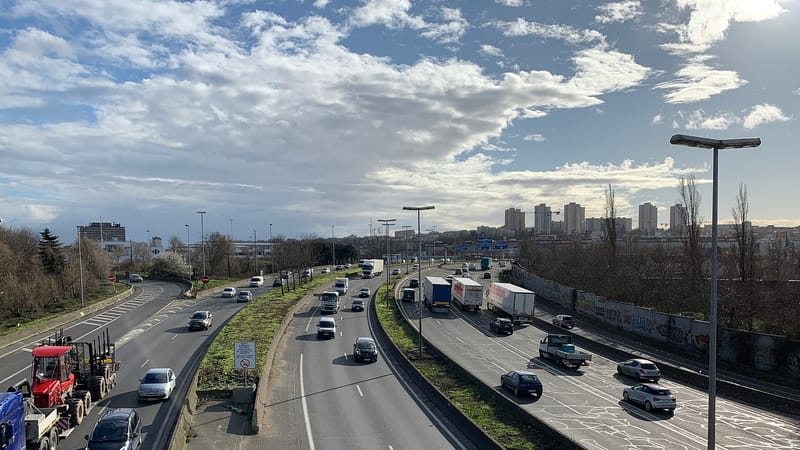 Noisy-le-Sec — Autoroute A3 vue depuis Chemin Carouges Noisy Sec 1
