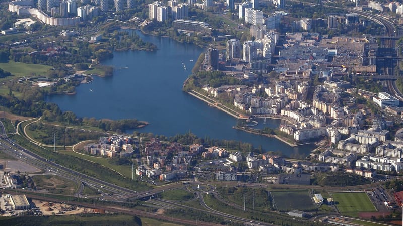 Créteil — Vue aérienne du lac de Créteil