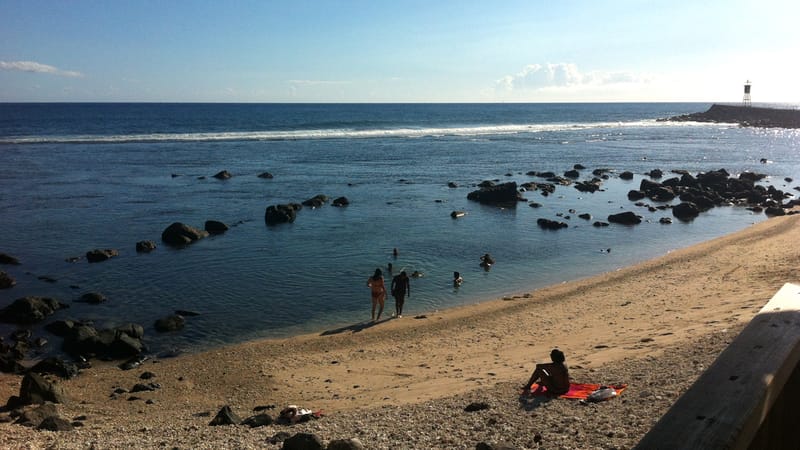 Saint-Pierre — L’extrémité sud du lagon de St Pierre, à Terre Sainte