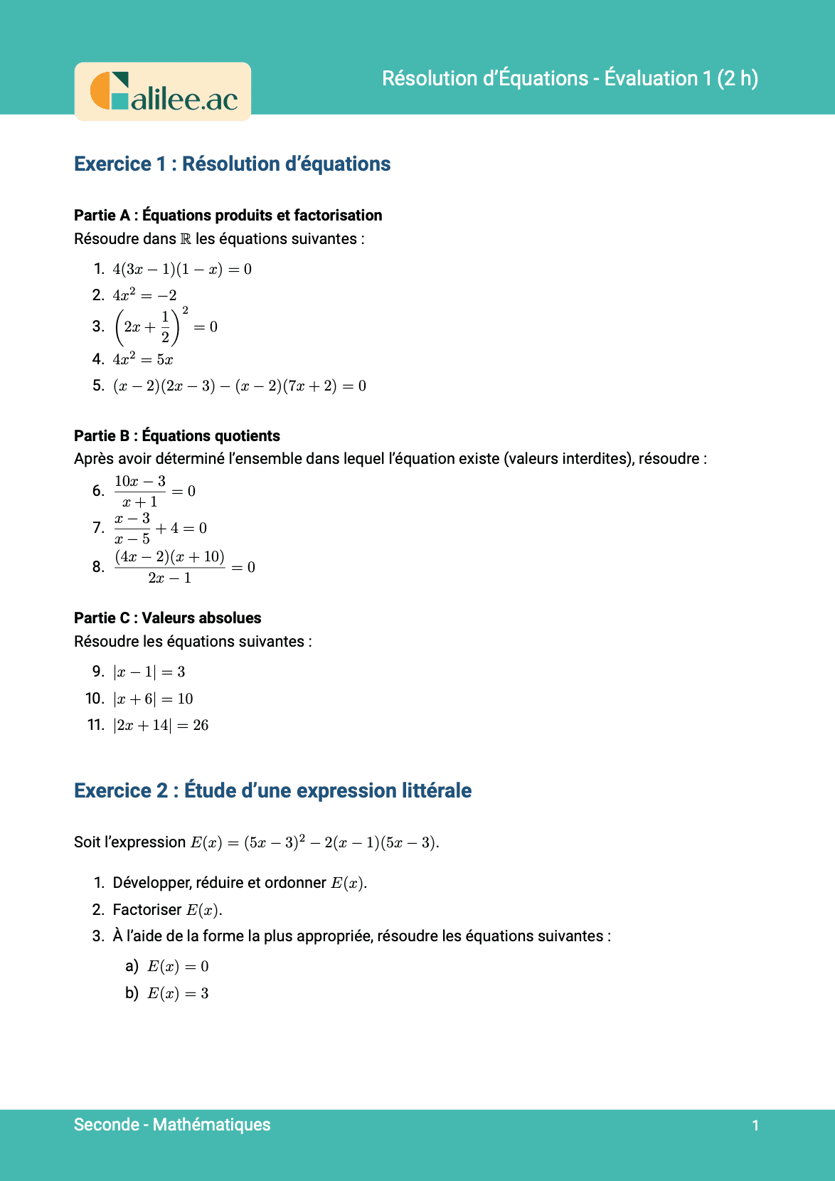 aperçu 1ere page evaluation seconde equation 1