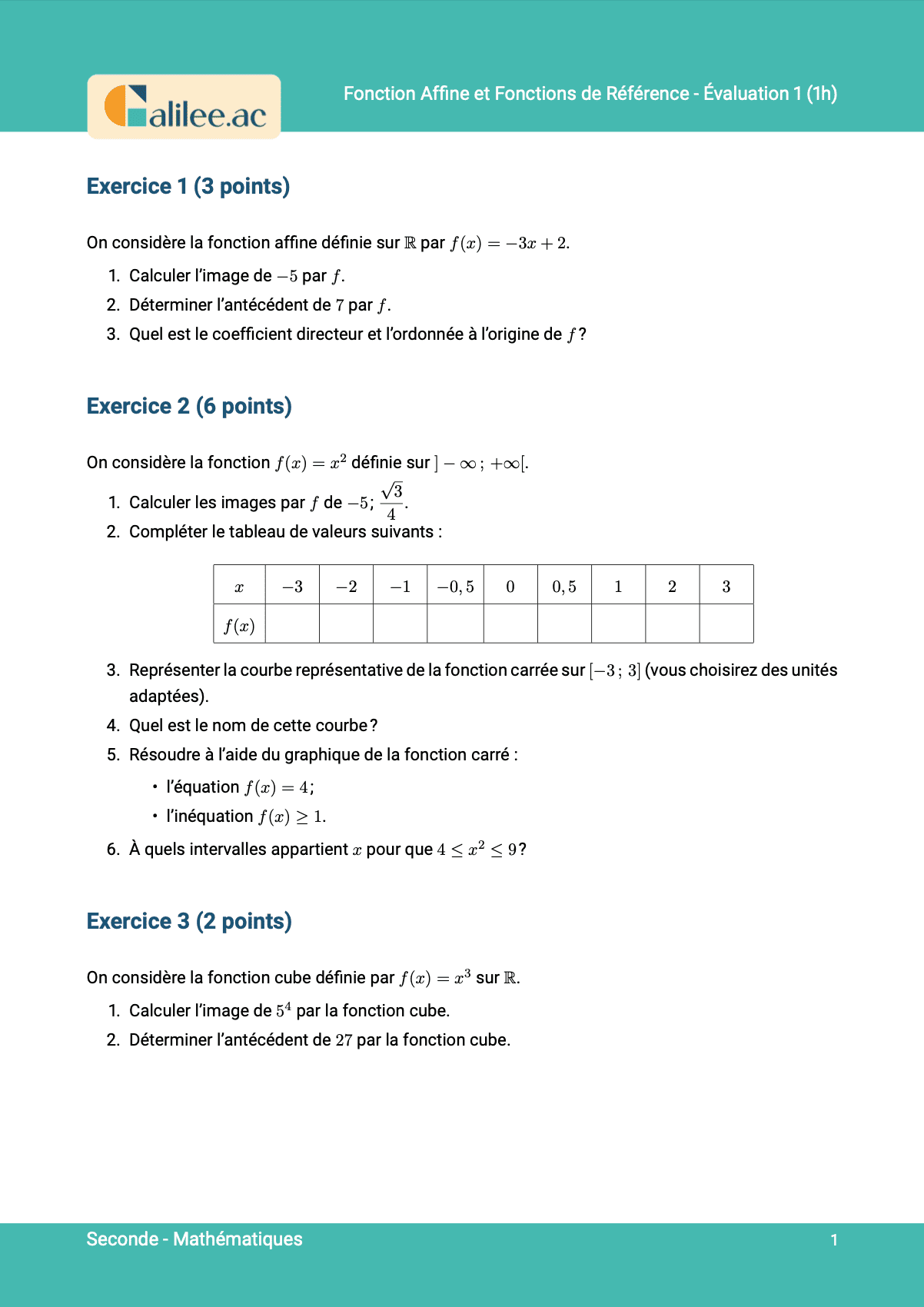 aperçu 1ere page eval seconde fonctions de ref et affine 1